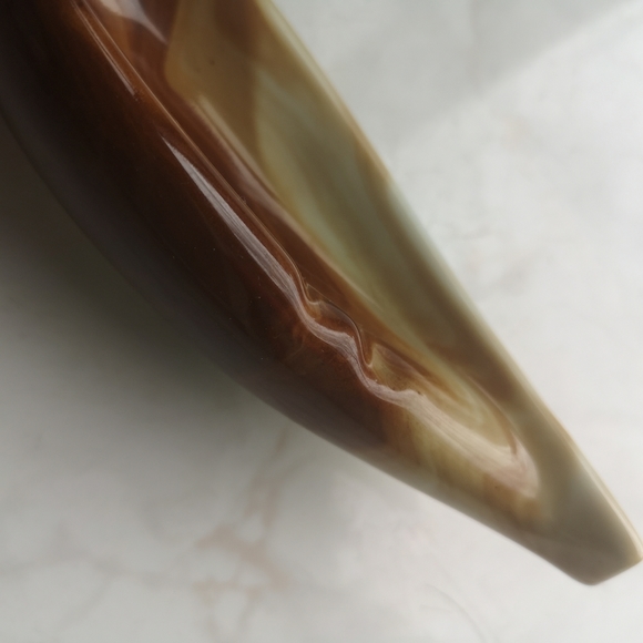 3 for$15 Vintage / MCM Marbled Swirl Pattern Brown And Ivory Ceramic Ashtray - Picture 2 of 8